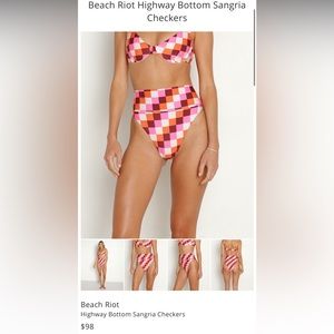 Brand New Beach Riot highway bottom in sangria